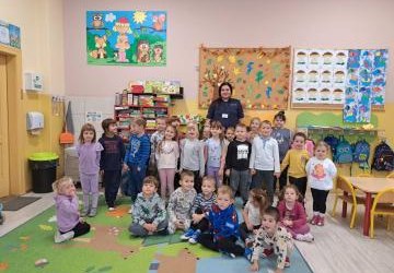 Spotkanie z Panią Policjantką w oddziałach przedszkolnych